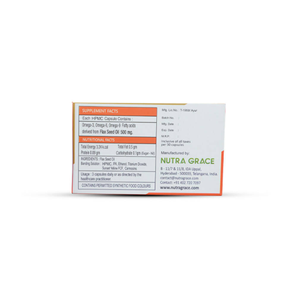 Nutra Grace Flax Capsules - Swadesiicart