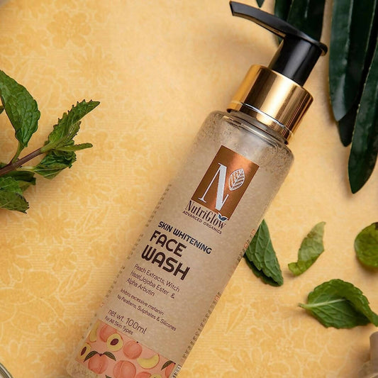 NutriGlow Advanced Organics Skin Whitening Face Wash - Swadesiicart