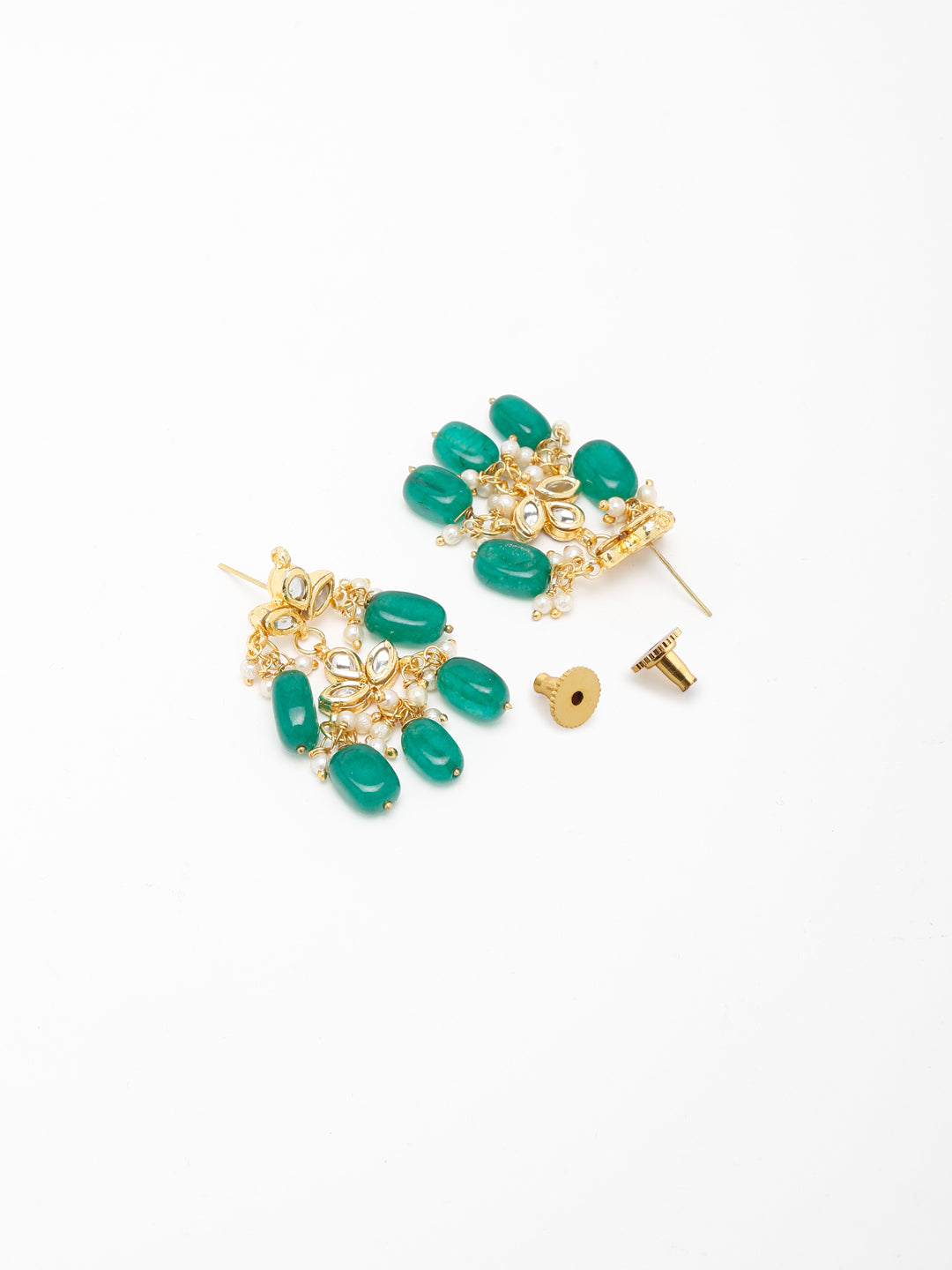 Kundan Neckpiece With Earrings - Ruby Raang - Swadesiicart