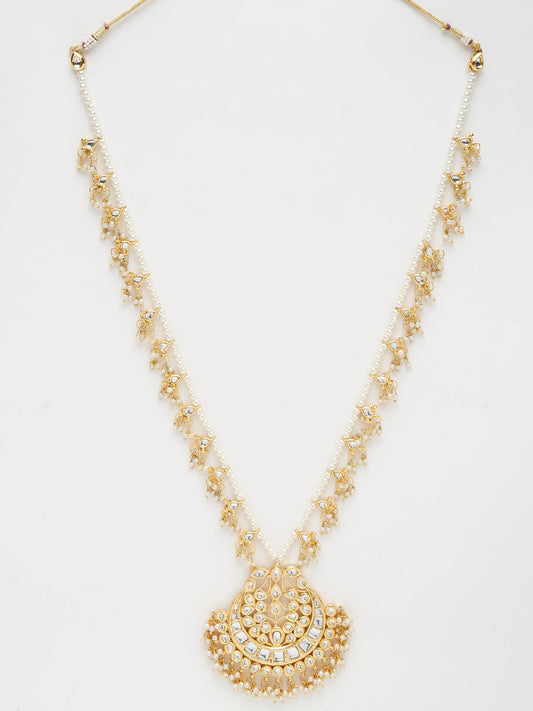 Gold-Polished Kundan Choker - Ruby Raang | Swadesiicart