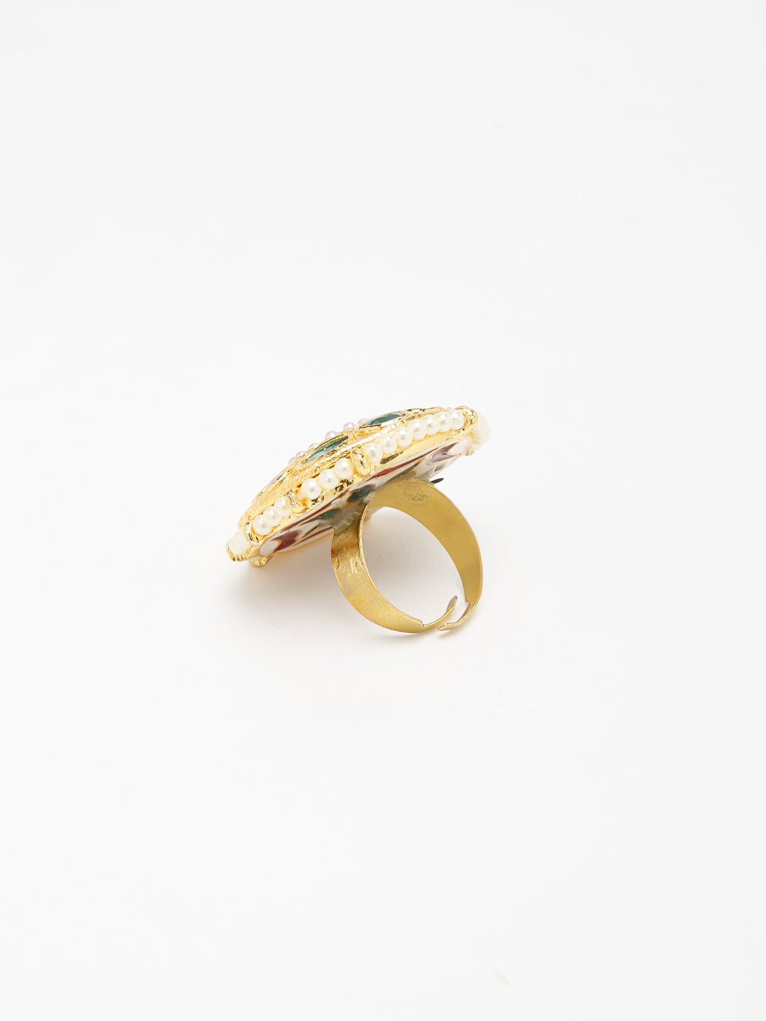 Kundan Ring - Ruby Raang | Swadesiicart