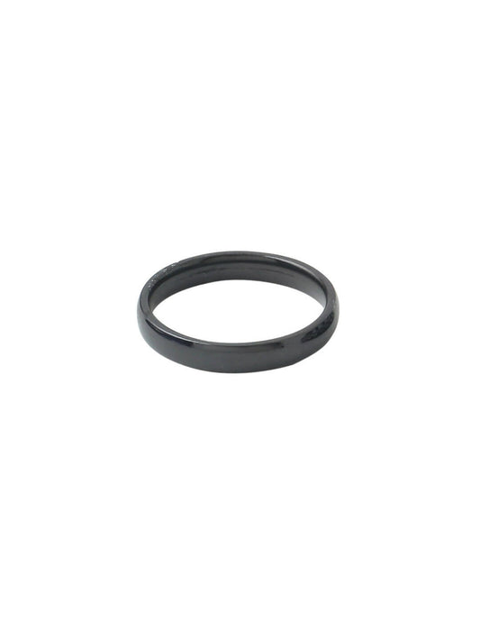 NVR Men's Black Stainless Steel Finger Ring