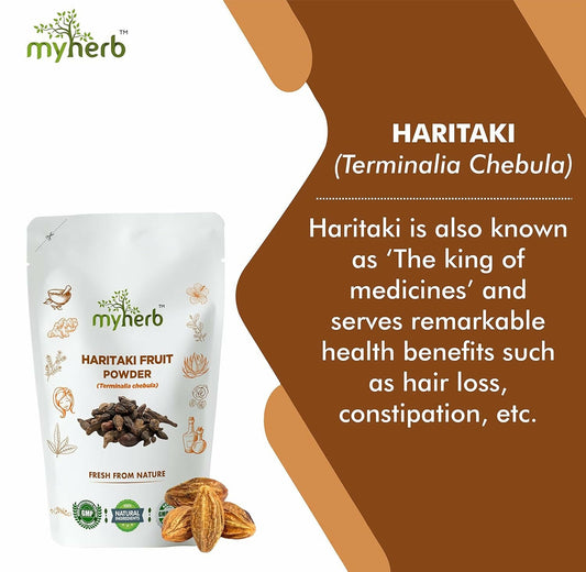 Myherb Natural Organic Haritaki Powder - Swadesiicart