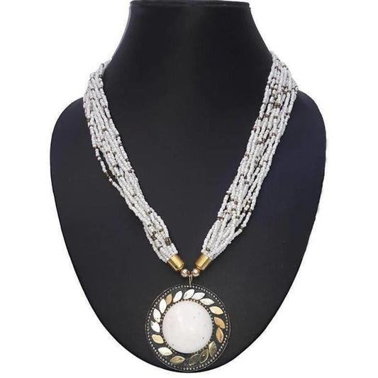 MS Fashion India Latest Design White Color Necklace For Women | Swadesiicart