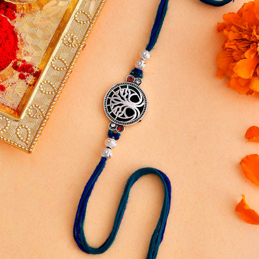 trueBrowns X Voylla Blue High Polish Beaded Thread Rakhi | Swadesiicart