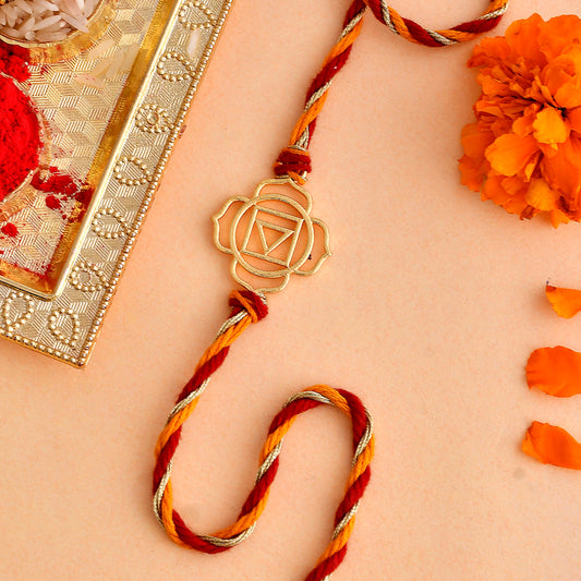 trueBrowns X Voylla High Polish Abstract Floral Motif Rakhi | Swadesiicart