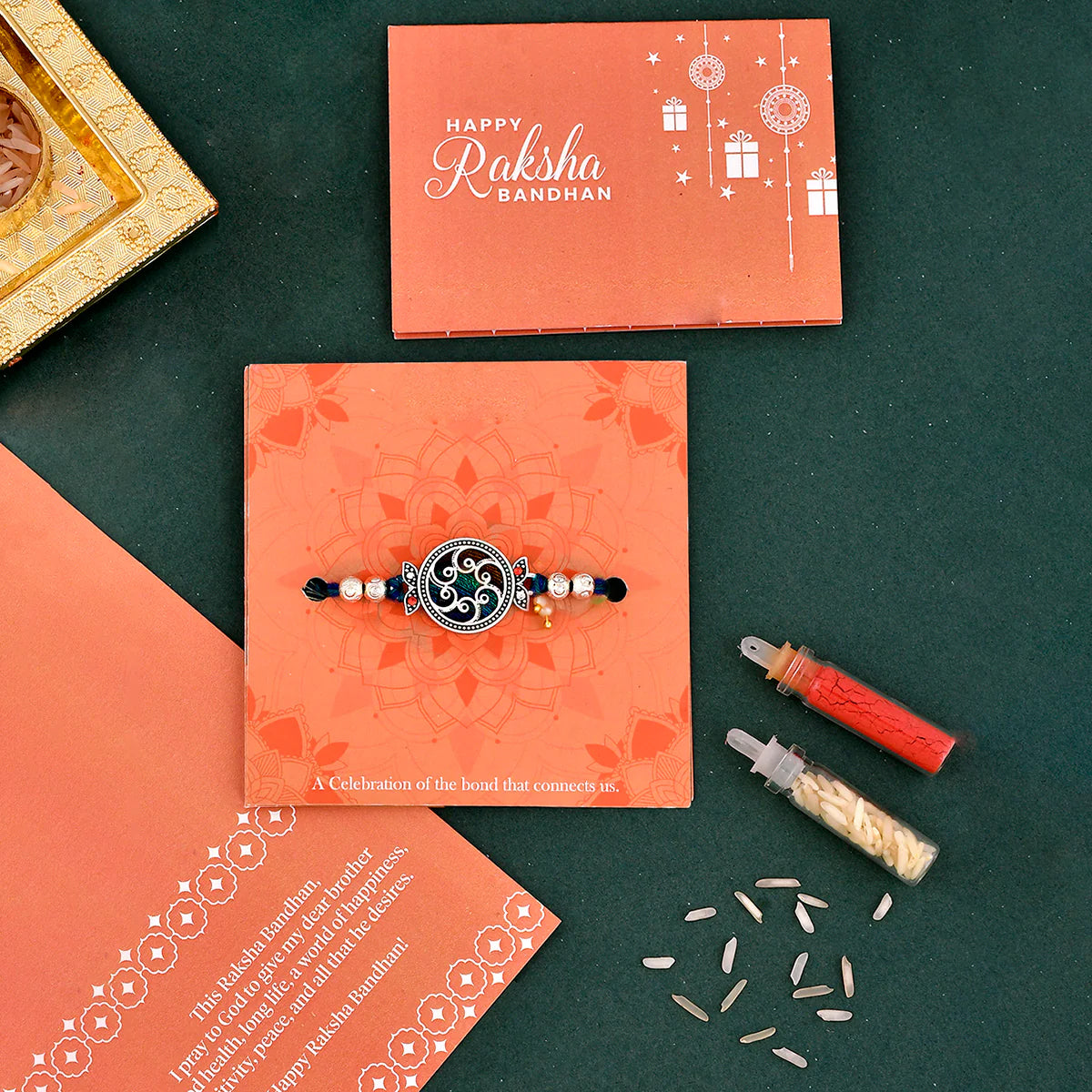 trueBrowns X Voylla Beaded Mandala Inspired Thread Rakhi | Swadesiicart