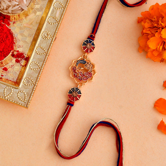 trueBrowns X Voylla Cutwork Studded High Polish Thread Rakhi | Swadesiicart