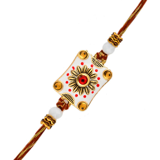 trueBrowns X Voylla Classic Gems Studded Ethnic Thread Rakhi | Swadesiicart