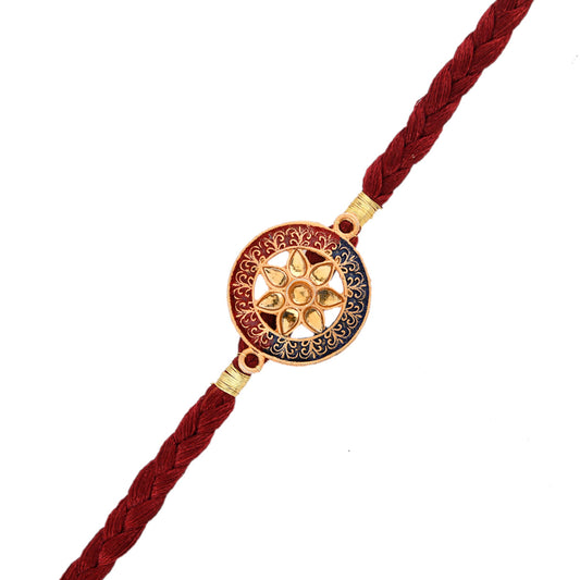 trueBrowns X Voylla Floral Motif Braided Thread Rakhi | Swadesiicart