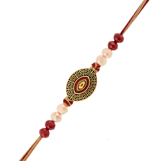 trueBrowns X Voylla Beaded Gem Studded Thread Rakhi | Swadesiicart