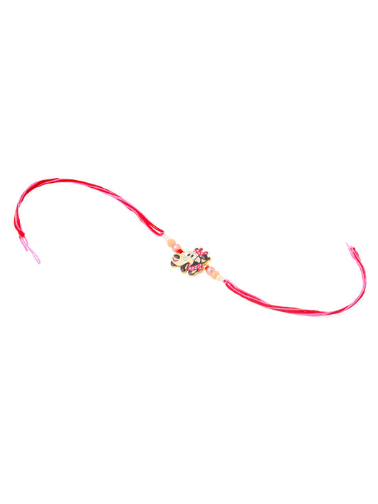 NVR Stylish Red Cartoon Character Kids Rakhi with Roli Chawal Chandan & Mishri