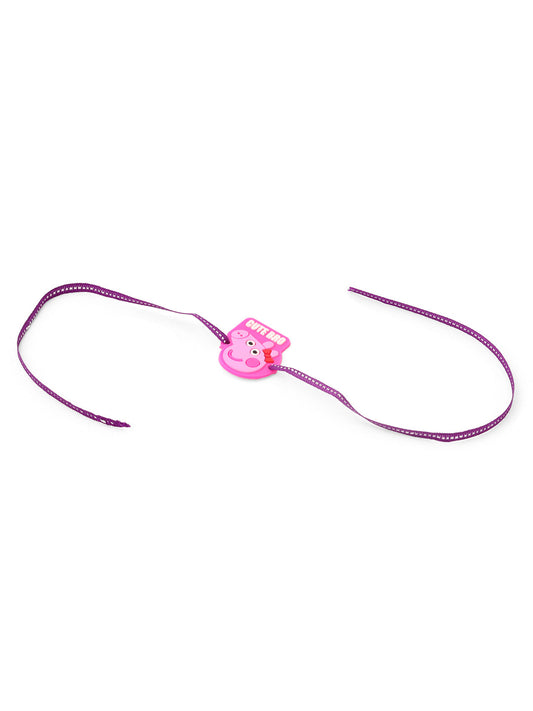 NVR Stylish Pink Cartoon Character Kids Rakhi with Roli Chawal Chandan & Mishri - Swadesiicart