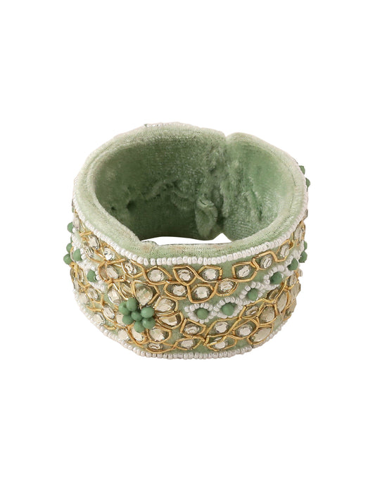 NVR Set of 2 Green Artificial Stones Bhaiya Bhabhi Rakhi Set, Combo for Rakshabandhan | Swadesiicart