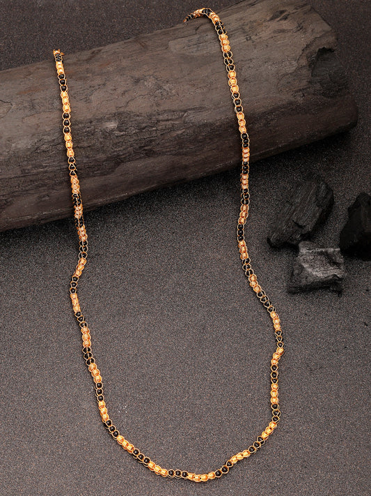 NVR Women's Gold-Polished Artificial Beads Chain - Swadesiicart