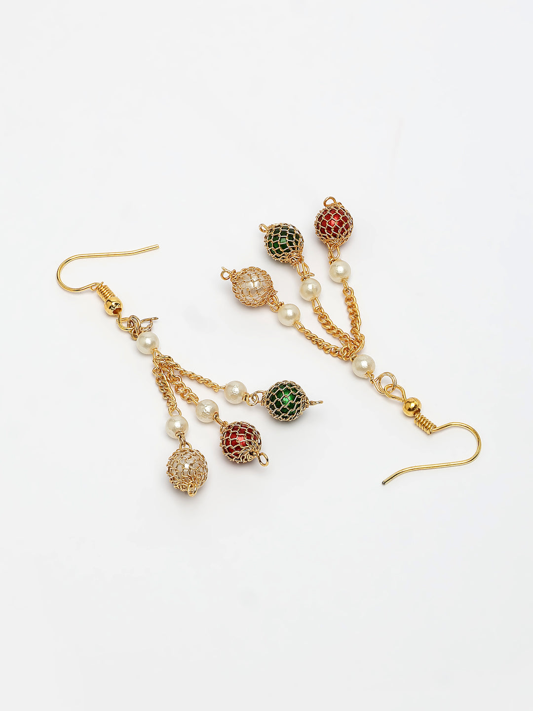 NVR Women's Multi color Gold-Polished Artificial Beads Jewellery Set - Swadesiicart