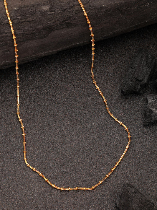NVR Women's Gold-Polished Minimal Chain - Swadesiicart
