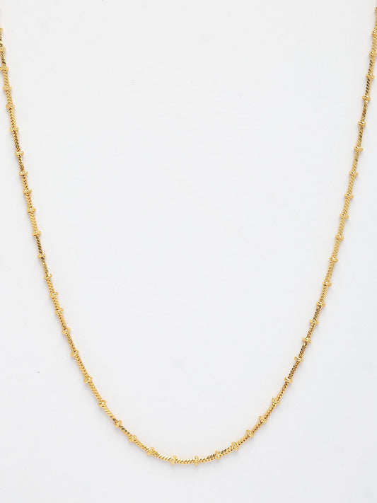 NVR Women's Gold-Polished Minimal Chain - Swadesiicart