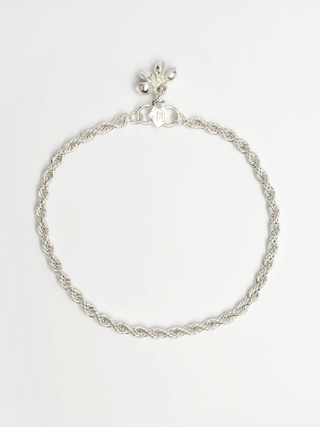 NVR Women's Pair of 2 Silver-Plated Anklets | Swadesiicart
