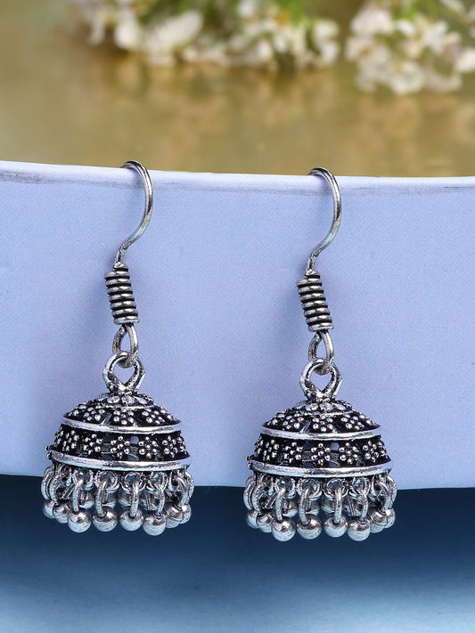 NVR Women Set of 3 Oxidized Traditional Fashion Earrings