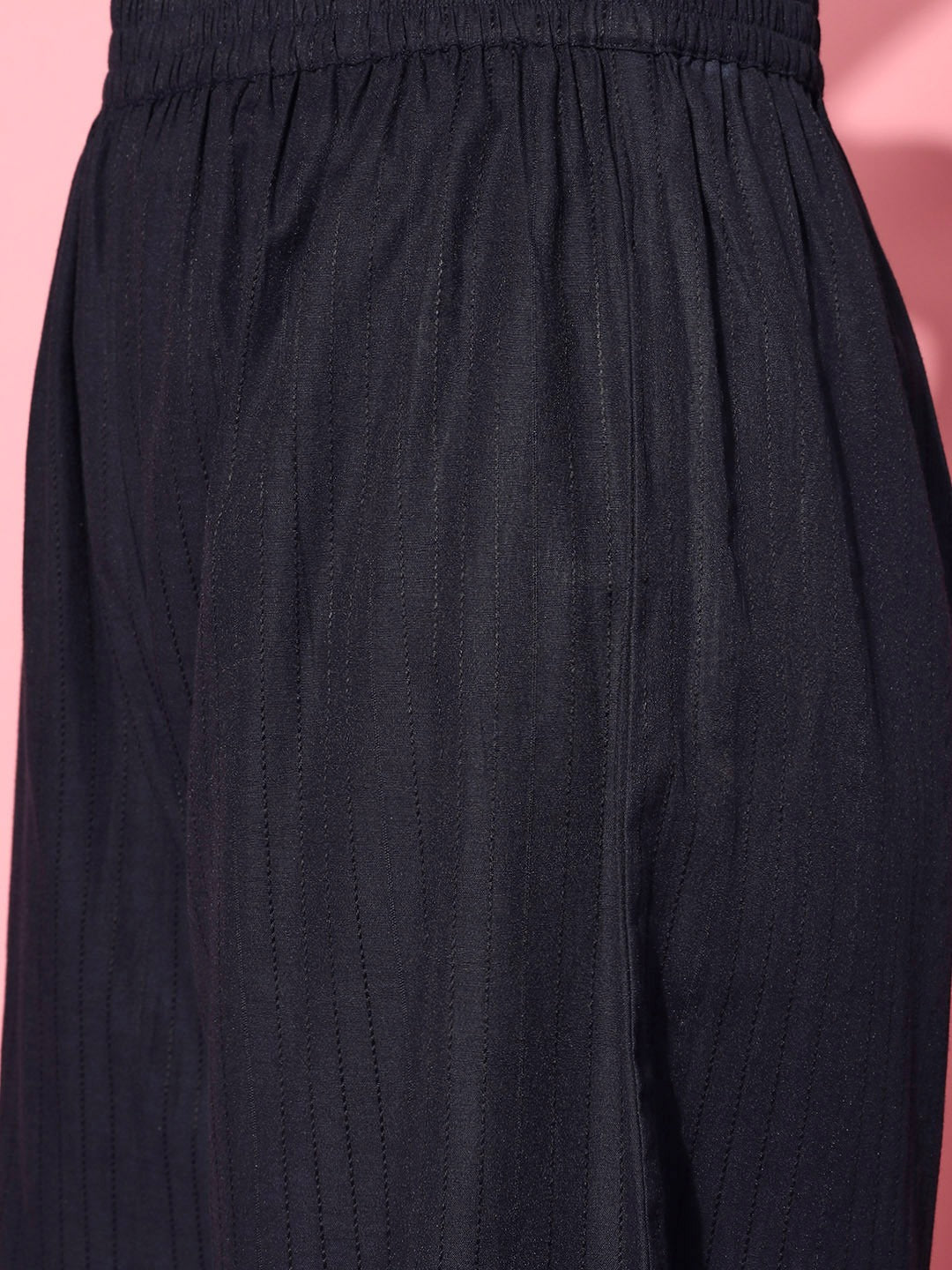 Yufta Navy Blue Printed Kurta & Sharara - Swadesiicart