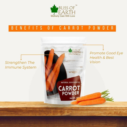Bliss of Earth Natural Dehydrated Carrot Powder - Swadesiicart
