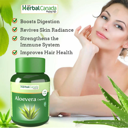 Herbal Canada Aloe Vera Capsules - Swadesiicart