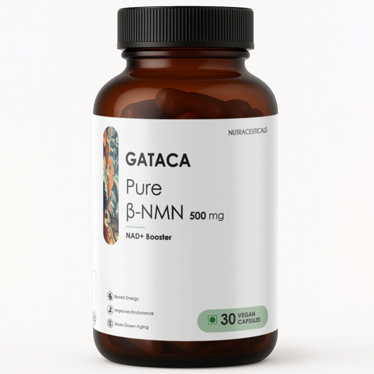 GATACA Pure β-NMN 500 mg Capsules with Nicotinamide Mononucleotide for More Energy, More Endurance, More Life | Swadesiicart