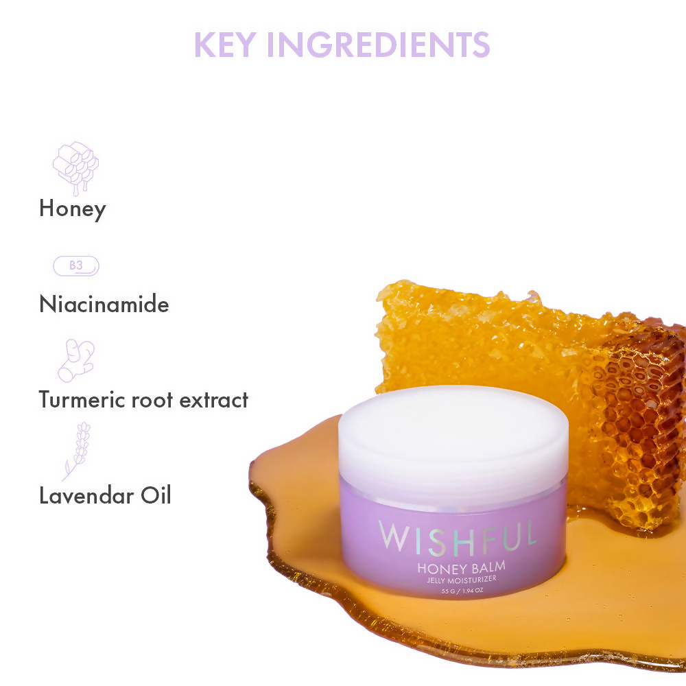 Wishful By Huda Beauty Honey Balm Jelly Moisturizer - Korean Skincare | Swadesiicart