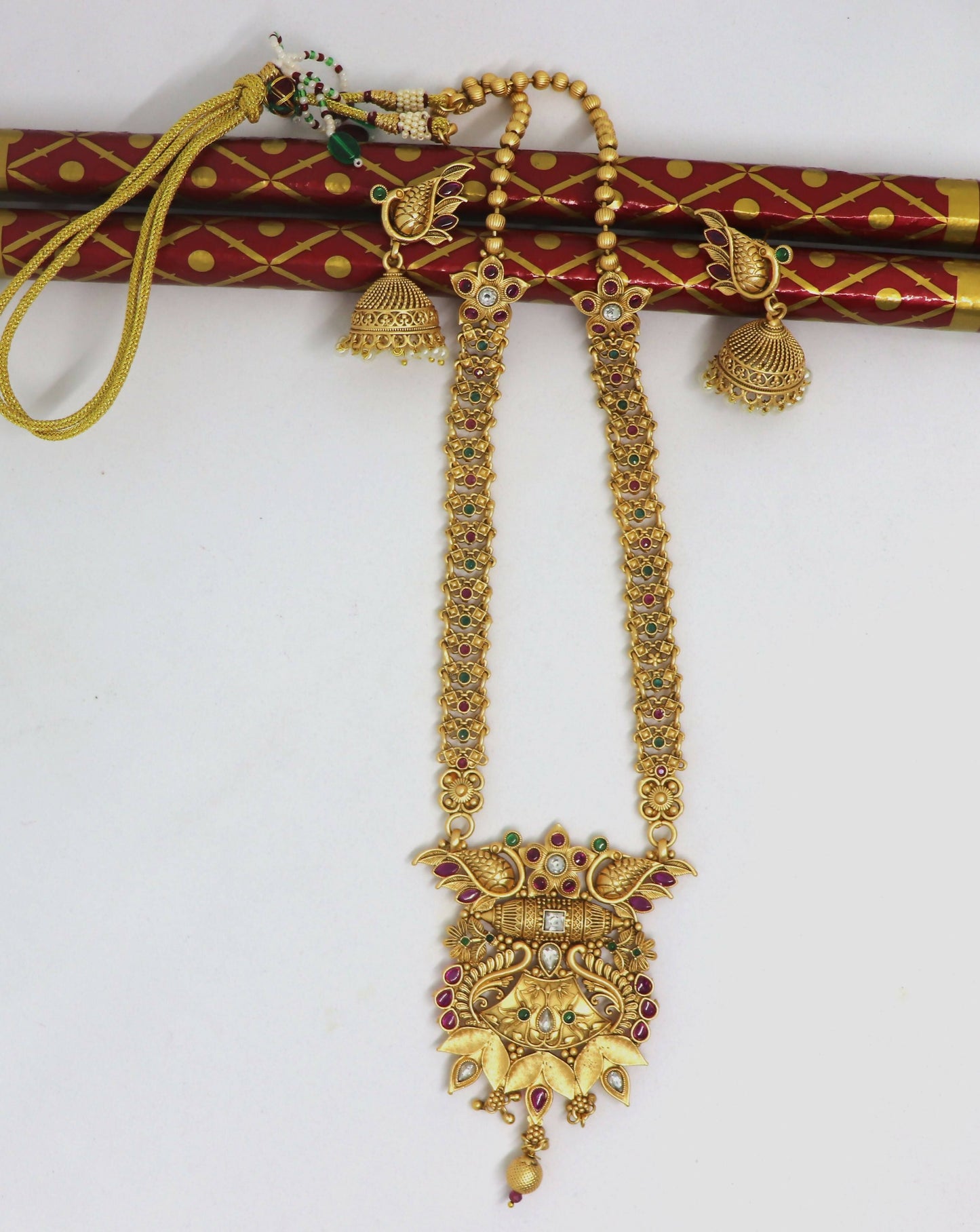Joban Fashion Pure Brass With Rajwadi Polish Necklace Set | Swadesiicart