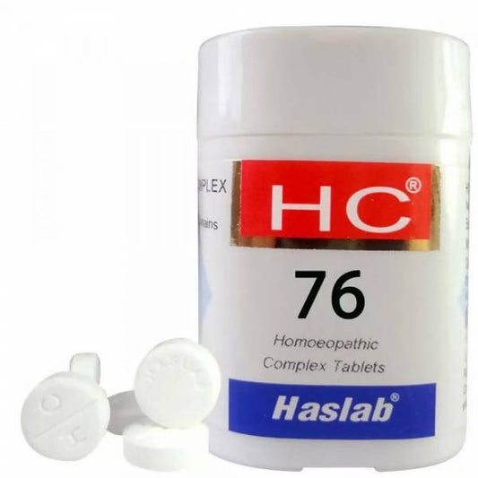 Haslab Homeopathy HC 76 Plantago Complex Tablets | Swadesiicart