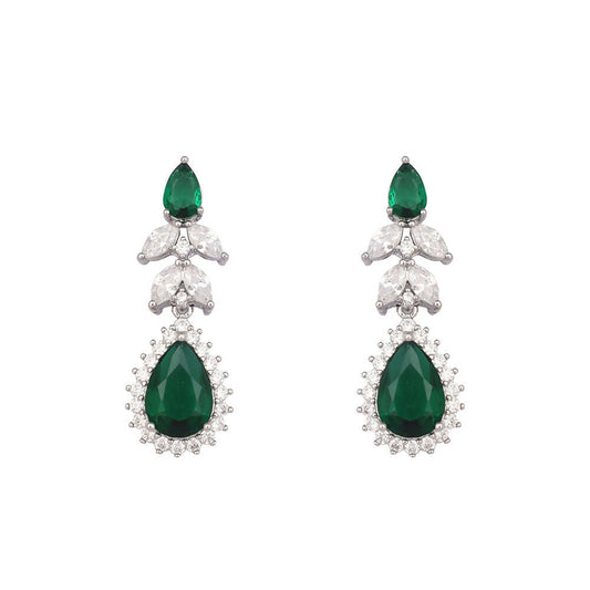 Nuyug Celestial Emerald Cubic ZIrcon Necklace Set