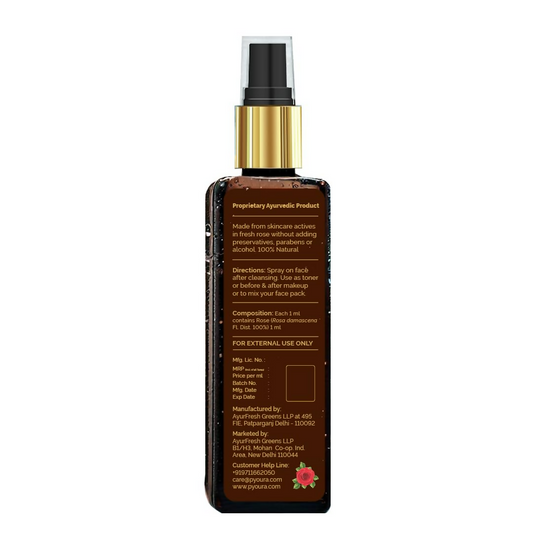 Pyoura 100% Organic Rose Water Face Toner Mist