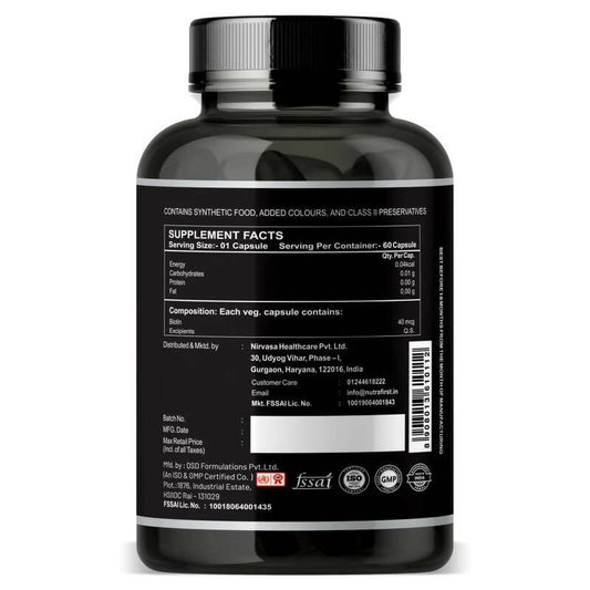 Nutrafirst Biotin Capsules - Swadesiicart