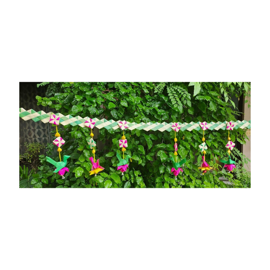 Shuddh Natural Hand Made Palm Leaf Parrot Bandhanwar | Swadesiicart