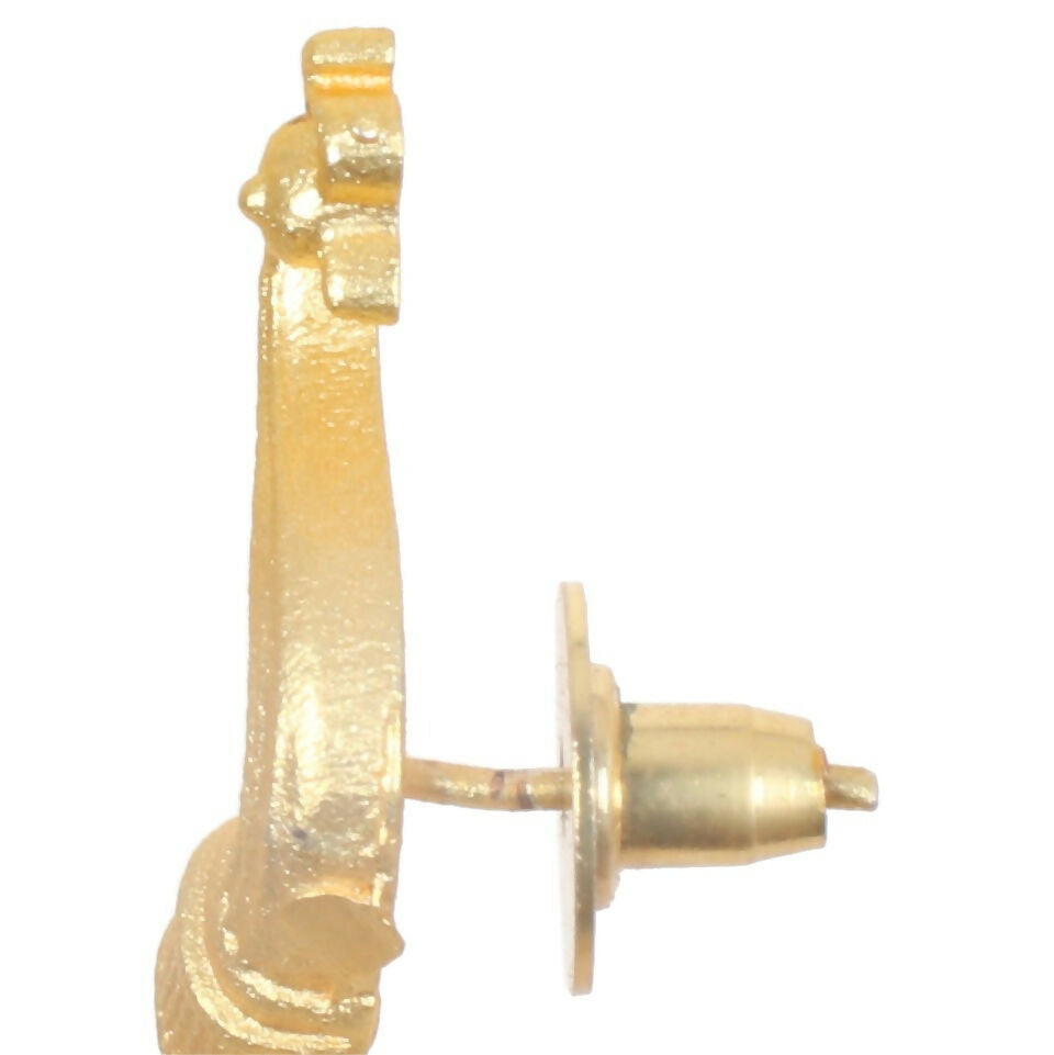 Joban Fashion Women Matte Gold Brass Jhumka | Swadesiicart