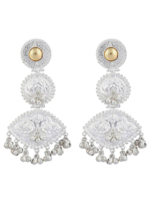 Joban Fashion Women Handcrafted Silver Tone Earrings | Swadesiicart