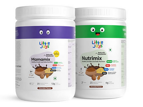 Little Joys MamaMix & NutriMix (For Moms & Kids) Combo - Chocolate Flavor - Swadesiicart