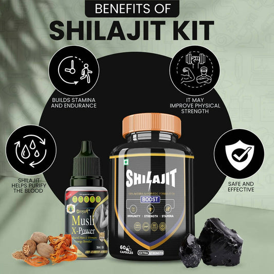 Divya Shree SJ Capsule & Musli X-Power Oil Combo - Swadesiicart