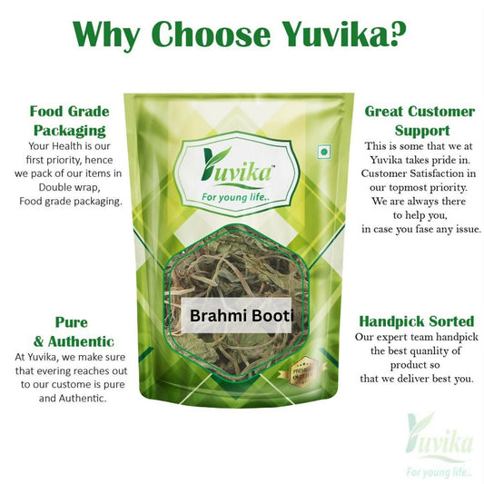 Yuvika Brahmi Booti - Gotu Kola - Bacopa Monnieri Linn - Indian Pennywort | Swadesiicart