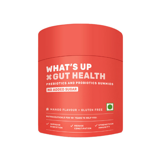 What's Up Wellness Gut Health Prebiotic & Probiotic Gummies - Mango Flavor - Swadesiicart