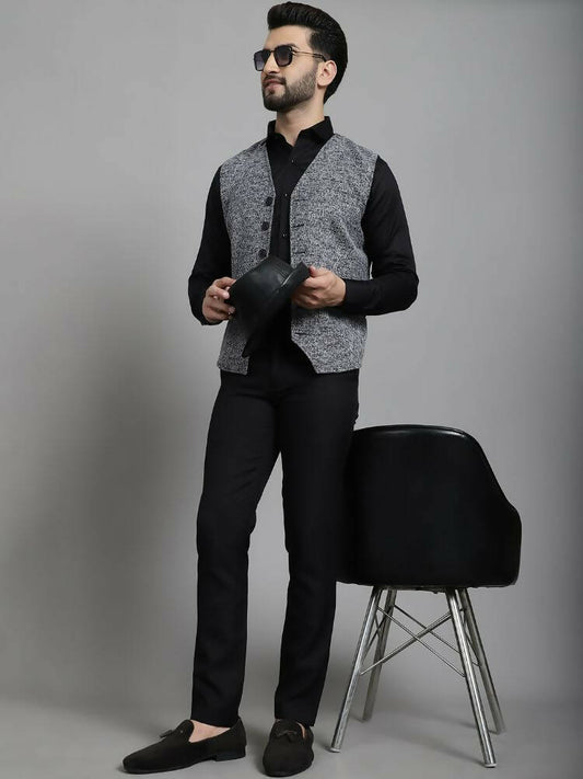 Even Apparels Solid Waistcoat - Blue | Swadesiicart