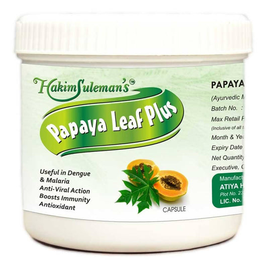 Hakim Suleman's Papaya Leaf Plus Capsules | Swadesiicart