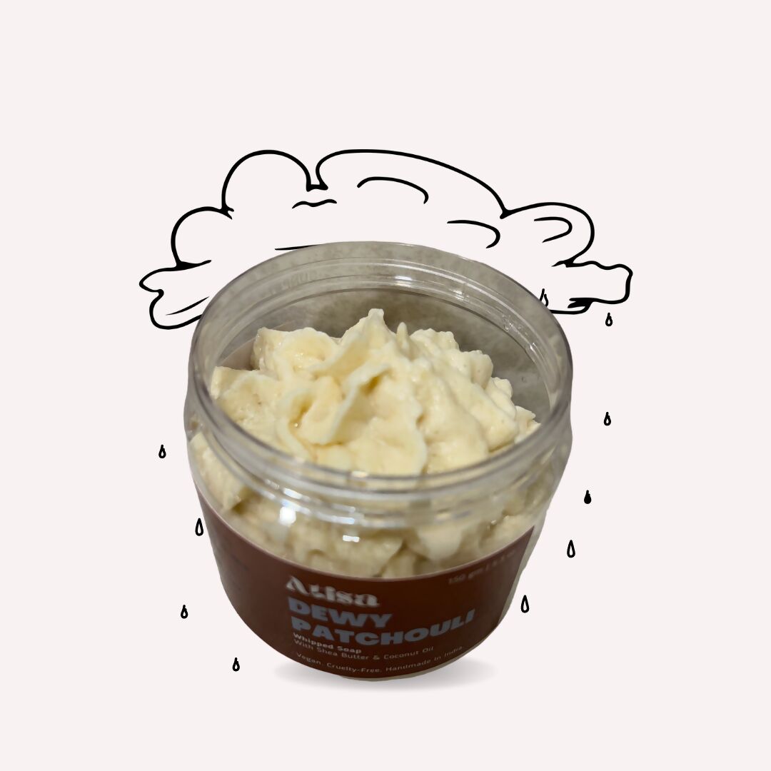 Atisa Dewy Patchouli Whipped Soap | Swadesiicart