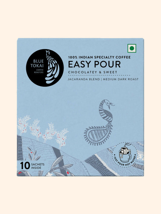 Blue Tokai Jacaranda Blend Medium Dark Roast Easy Pour Sachets - Swadesiicart