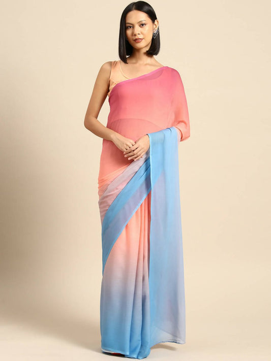 Ahalyaa Women's Traditional wear Saree - Peach | Swadesiicart