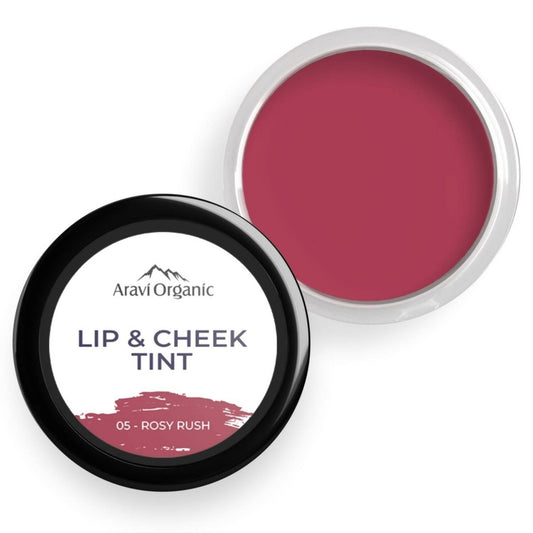 Aravi Organic Everyday Vegan Lip And Cheek Tint - Rosy Rush | Swadesiicart