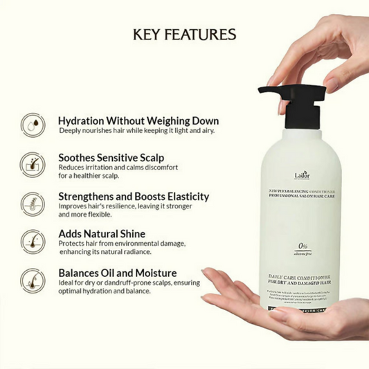 La'dor Newplex Balancing Conditioner - Scalp Soothing Korean Conditioner for Dry Hair - Swadesiicart