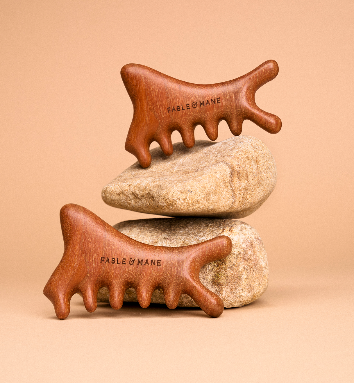 Wooden Scalp Gua Sha