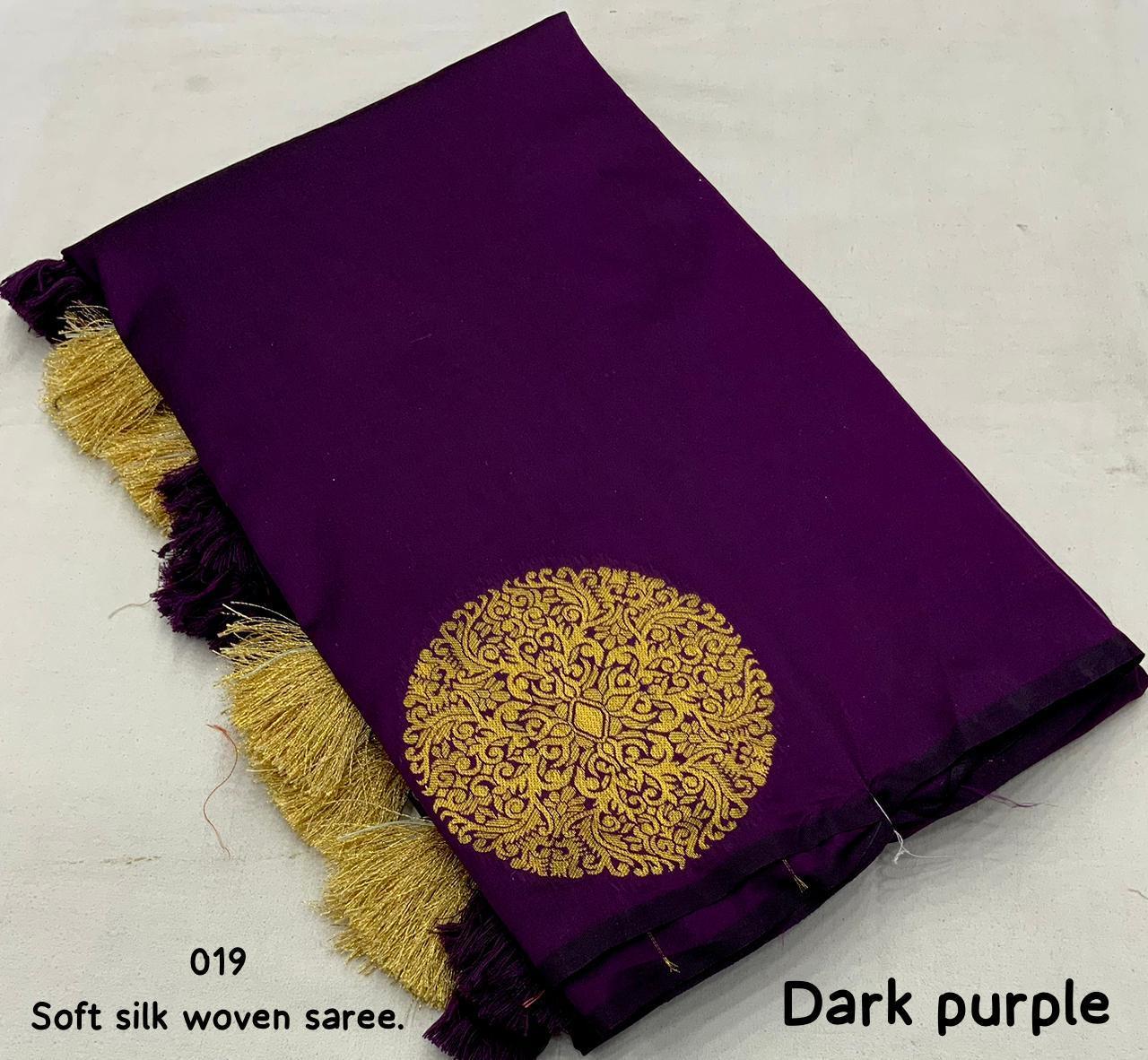 Purple Silk Woven Saree with Unstitched Blouse - Hiral Fashion | Swadesiicart